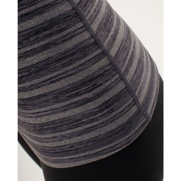LULULEMON Power Y Tank Size 8 Black Stripes Galore - Picture 4 of 8